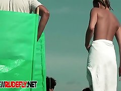 Plump breasted girl caught in a voyeur beach nudism paki gandi batain