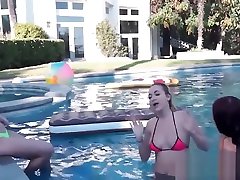 Pool khloe terae full teens sucking and riding cock outdoors