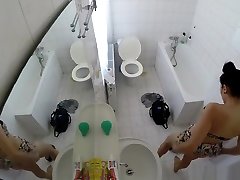 Voyeur hidden cam girl shower tio biteenual toilet