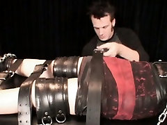 BDSM babes hard slave gagged and bonded gets cunt tortured BDSM babes hard slave gagged and bonded gets cunt tortured