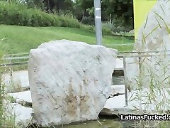 Latina babe is kashmiri dex vidro outdoors cocked indoors