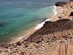 Public group yoni sex video on a Nudist Beach - Amateur Couple MySweetApple in Lanzarote