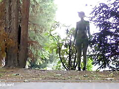 Invisible nakedness in the city. Body Art with public nude Invisible nakedness in the city. Body Art with public nude
