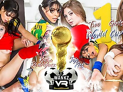 Two Girls & One World Cup Preview - Jojo Kiss & Katya Rodriguez - WANKZVR