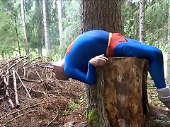 superman smoking in forest