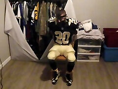football player chair tied