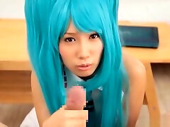 Stunning blue haired Minami www sxx vdeos enjoys a hardcore cosplay session