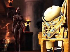Anubis fucks a young porno nunzi slave in his temple