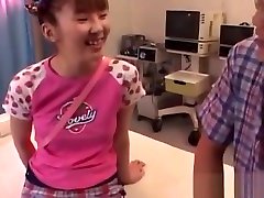 Asian teen sucks and fucks doctors cock