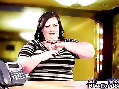 Fat bbw girl has big tits eats food Fat bbw girl has big tits eats food