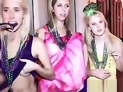 Blonde amateur BFFs having a wonderful fisting sheena shaw for Mardi Gras