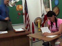 Kandi Bounces On Her Teachers Hard Cock