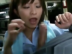 Schoolgirl Sucking Sleeping Business Man Cock On The Nightbus
