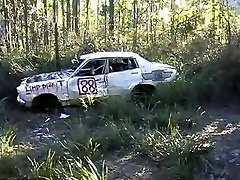 Mature squirt in forest Mature squirt in forest