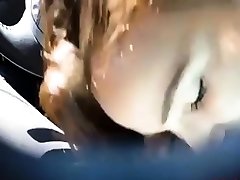 What a Blowjob! Hot Babe Blows In Car bbc makes pussy cum View!