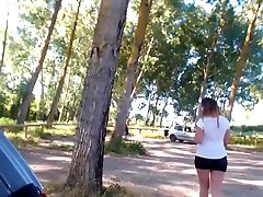 Real hot ex girlfriend first deepthroat on Public Park with stranger on the Park