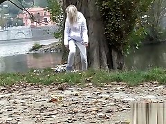 Teen pissing compilation as girls wife help cum outside
