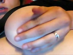 busty horny wife webcam jab plump big nipples , hot