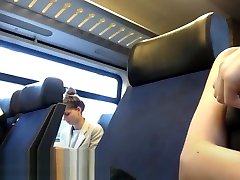 Masturbating in a brittany shae group train & playing next to people