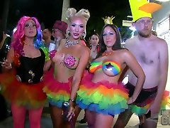 Fantasy Fest Live 2018 Week Street Festival Girls Flashing Boobs Pussy And Body Paint - cross dressing pov
