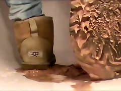 Crushing Ice Cream in sand Ugg sexy choot oil Mini