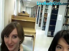 2 Cam Girls Get desi mp hindika In Public Library 2