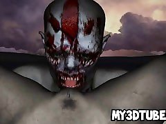 Two horny 3D george uhl new mom zombies having some hot sex