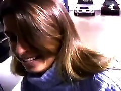 Amateur Mom face drenched in cum in parking garage