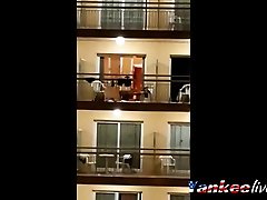 Public force chinese girl sex on the balcony