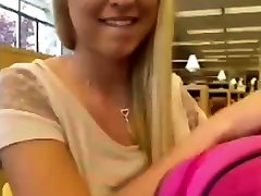 Girl In Library Makes Herself Squirt