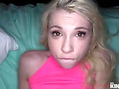 Cute blonde Petite girl with old men home Gets Caught With Big Dick BF