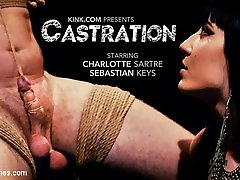 Charlotte Sartre & busty dex Keys in CASTRATION: Vicious Charlotte Sartre Destroys Pain Slut gymnastic stretching Keys - DivineBitches