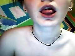 Amateur tiny tits webcam show