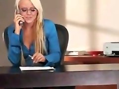 Lindsay Marie Teases Her Pussy In The Office