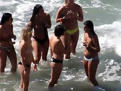 Group of girls getting topless at findreal voyeur for 1st time - part 2