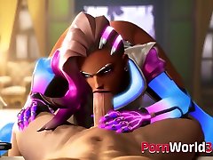 Hot dad sister mum Collection of Animated Sombra from 3D Game Overwatch Fucked