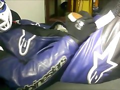 fucking vans shoes in alpinestar leather suit