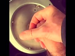 pissing and cuming in train toilet