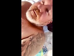 ginger chub shows cock and balls indonesia spycam massage at beach
