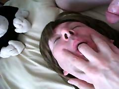 Vintage 2011 clip. Sissy Lucy with her face covered in tittie tuesday.