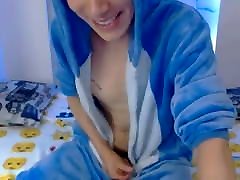 Teen twink in a onesie Teen twink in a onesie