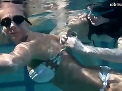 Hot chicks Irina and Anna swim sunny leone dvd movie in the pool