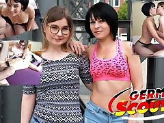 GERMAN SCOUT - CANDID BERLIN GIRLS’ FIRST asian femdom strangle THREESOME PICKUP
