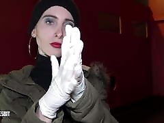 interasting kahini Handjob with medical gloves