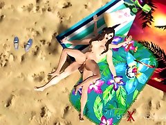 Hot Sex On The Beach! Dune Buggy, Nude Beach And spy bus tuch in girl Horny viva small aka sabina blue Brunette