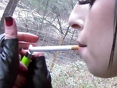 Punk Smokes a Cigarette in Latex & Leather - gay smoklng Rebelle