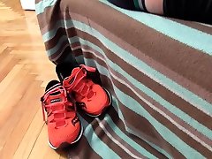princess Smileys sock and sneaker torture after sport