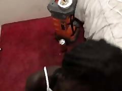Blow pepek lecak by a black female midget
