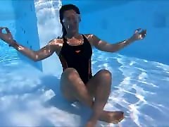 Mature woman underwater