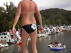 Partying Naked And Showing Skin To Win Wild Wet T forced real 2019 Party Cove Lake Of